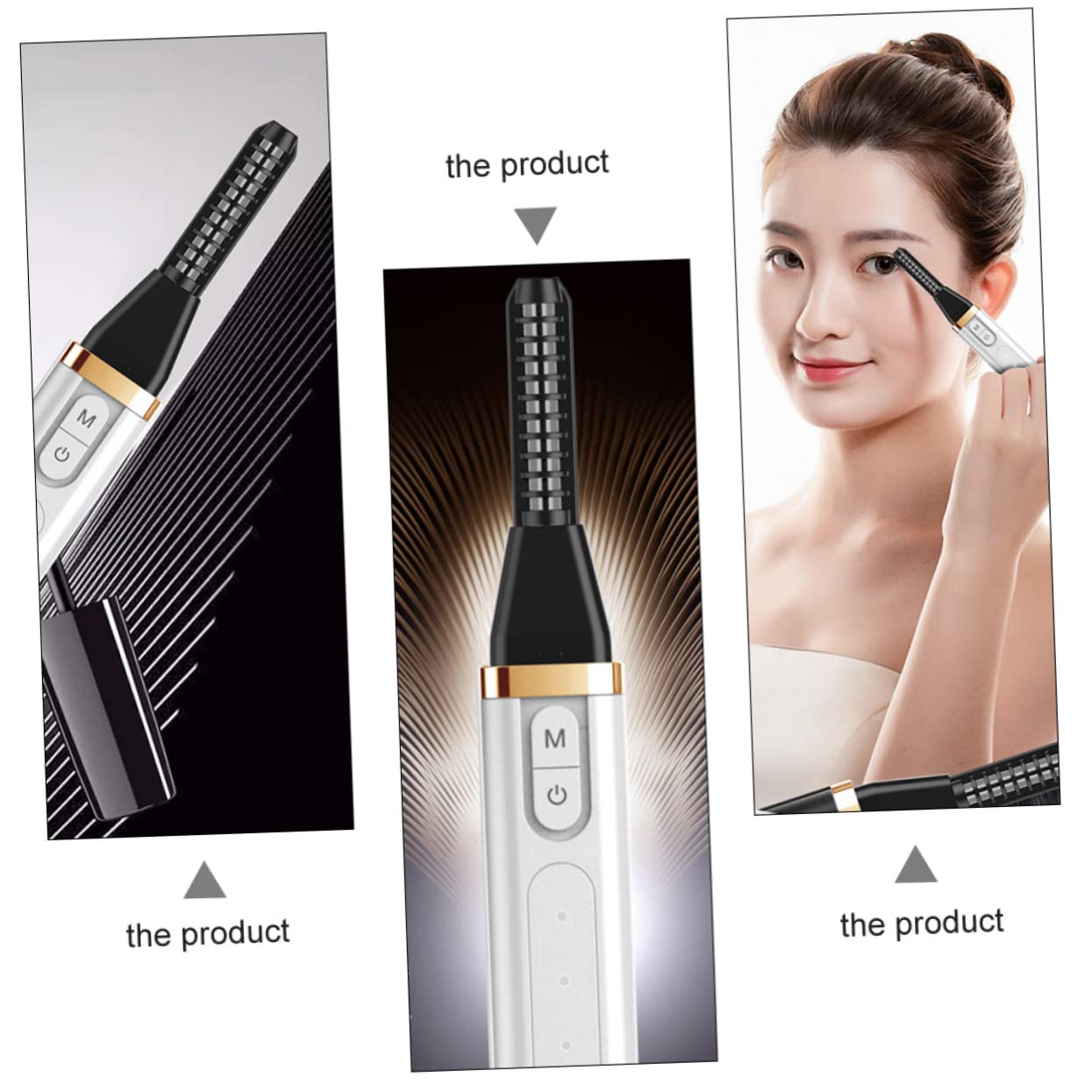 Healeved 3piezas Rizador De Pestañas Eléctrico Calentado Curler De Pestañas Térmico Recargable Usb Rizador Profesional