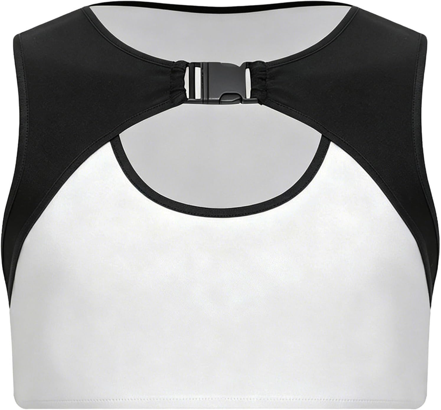 Men Trainer Workout Tops Crew Neck Slimming Shapewear Cropped Jersey Compression Vest Gym T-Shirts image 5