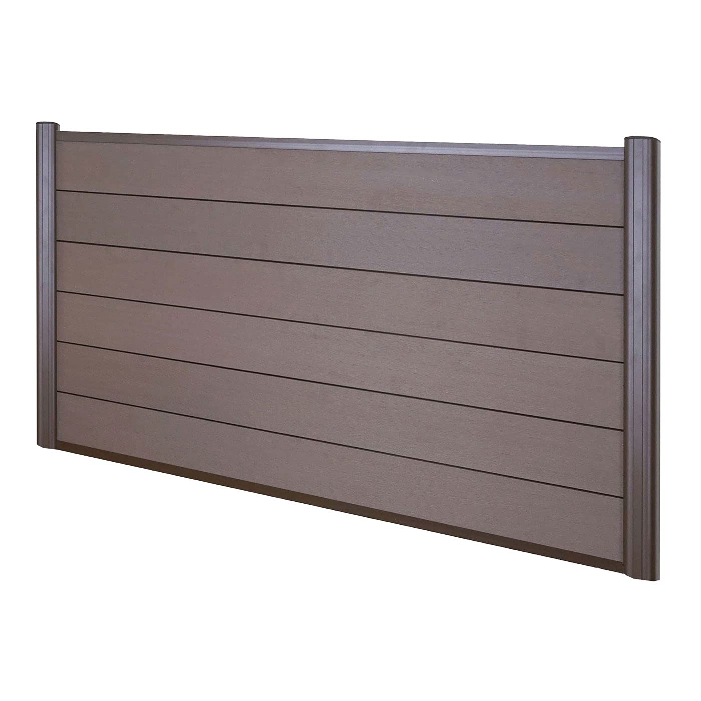 Mendler Aluminiowe słupki Sarthe-WPC, słupki słupki, system wtykowy - 98 cm, brązowy