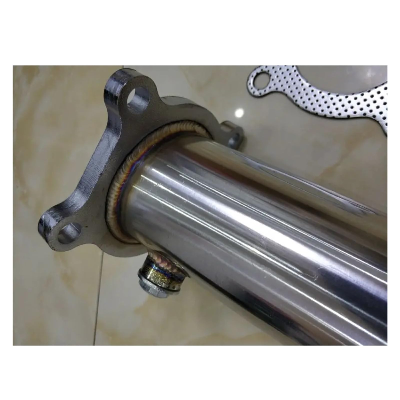 Xuanqingyi Store Downpipe kompatybilny z A4 A5 Q5 kompatybilny z QUATTRO 2.0T B8 MLP 09-12 RACING EXHAUST DOWNPIPE 7.6 cm
