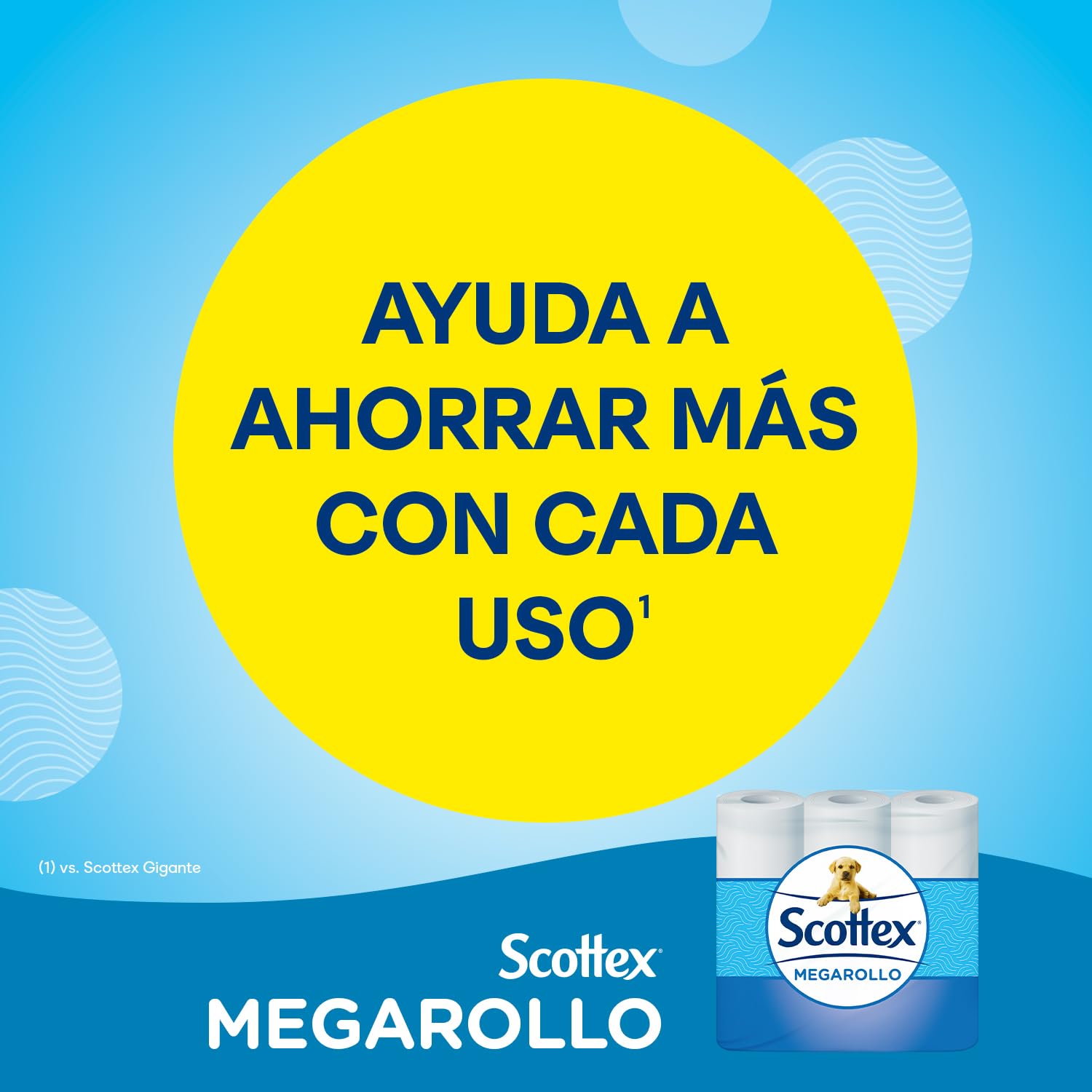Scottex Papel Higiénico Megarollo (Doble rollo) 48 rollos equivalen a 96 rollos regulares - (4 packs de 12 rollos)