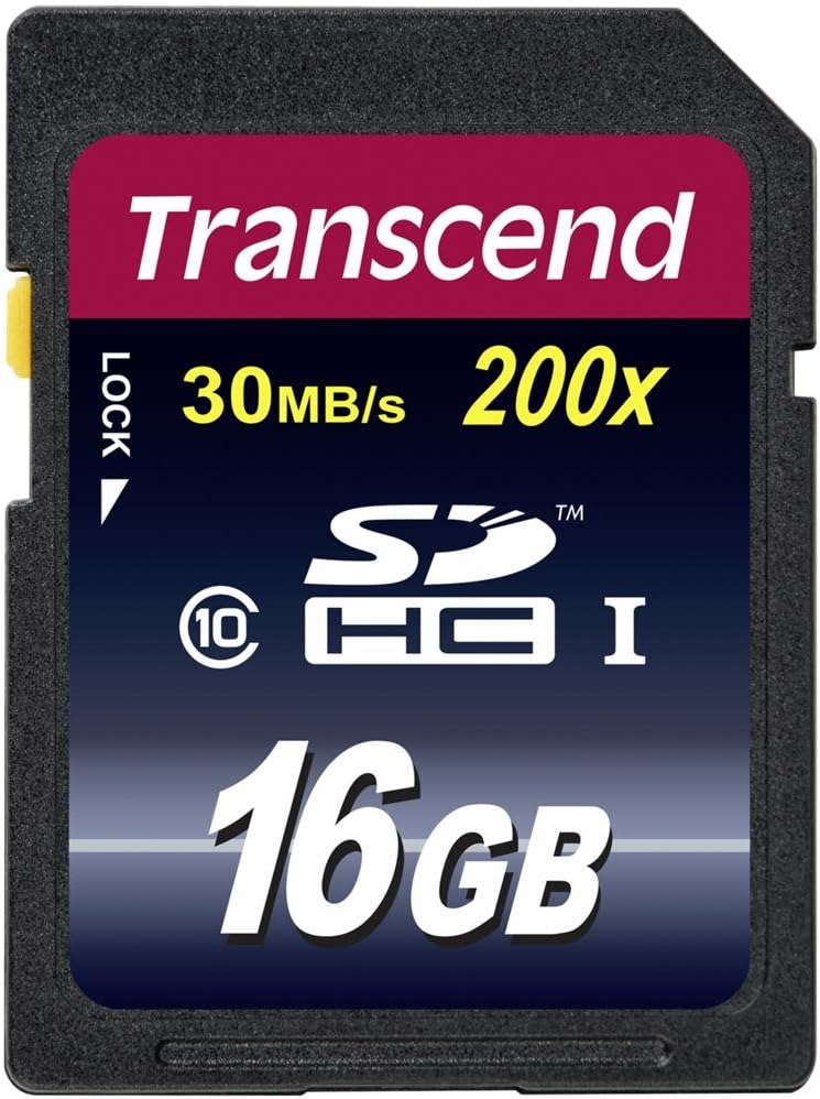 Transcend 8 GB Class 10 SDHC Flash Memory Card 16GB TS16GSDHC10