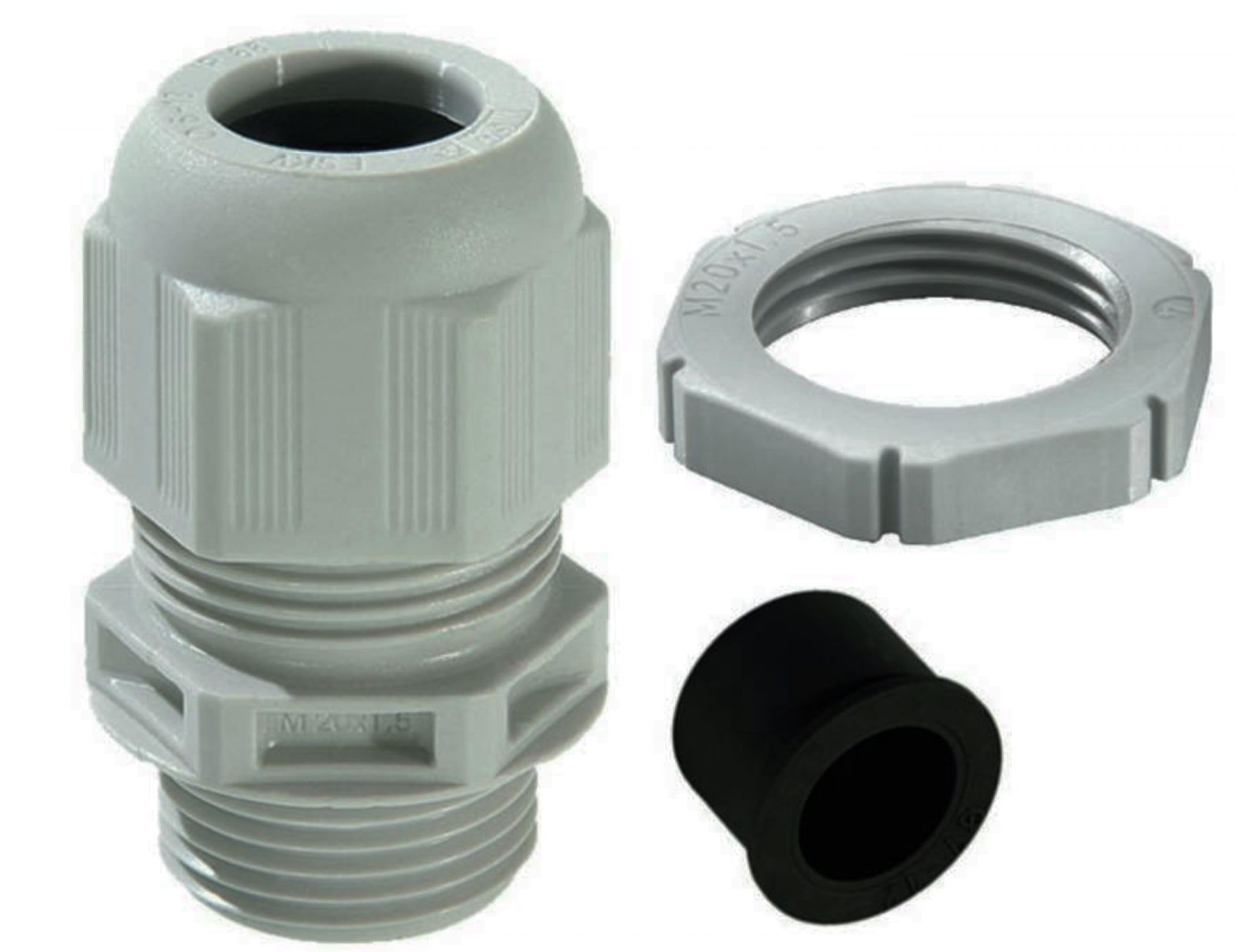 Wiska Grey 10100635 Glp20+Rde M20 Sprint Cable Gland + Rde, Pack Of 10, Clamping Range 4-14Mm,
