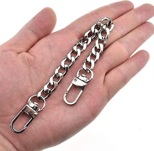 Miniatura 55 de HAHIYO Correa metálica de cadena para bolso de 43.3' de oro para bolso cruzado, bandolera y bolso de mano, cómoda y plana de 0.4' de ancho, extra