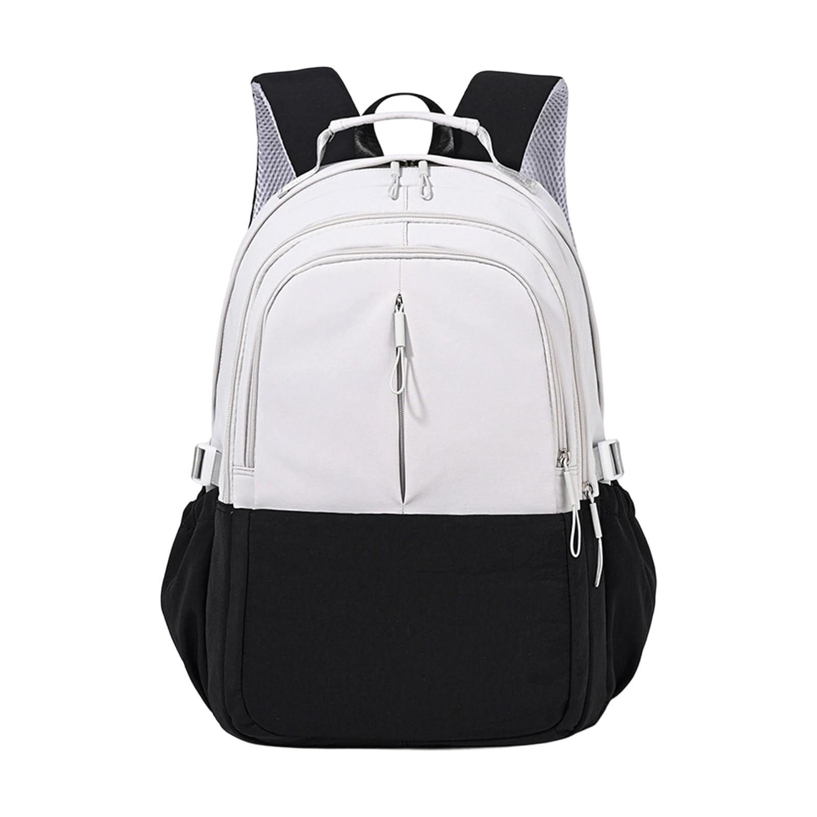 Mochila escolar ligera para universidad y laptop casual viaje blanca unisex 7