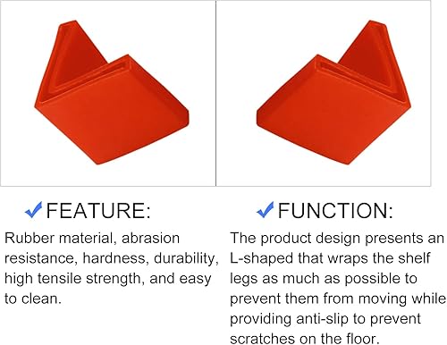 Miniatura 4 de Almohadillas angulares de hierro para muebles (1.575 in1.57 pulgadas), 8 unidades, cubiertas de PVC en forma de L para pies de muebles, estantes,