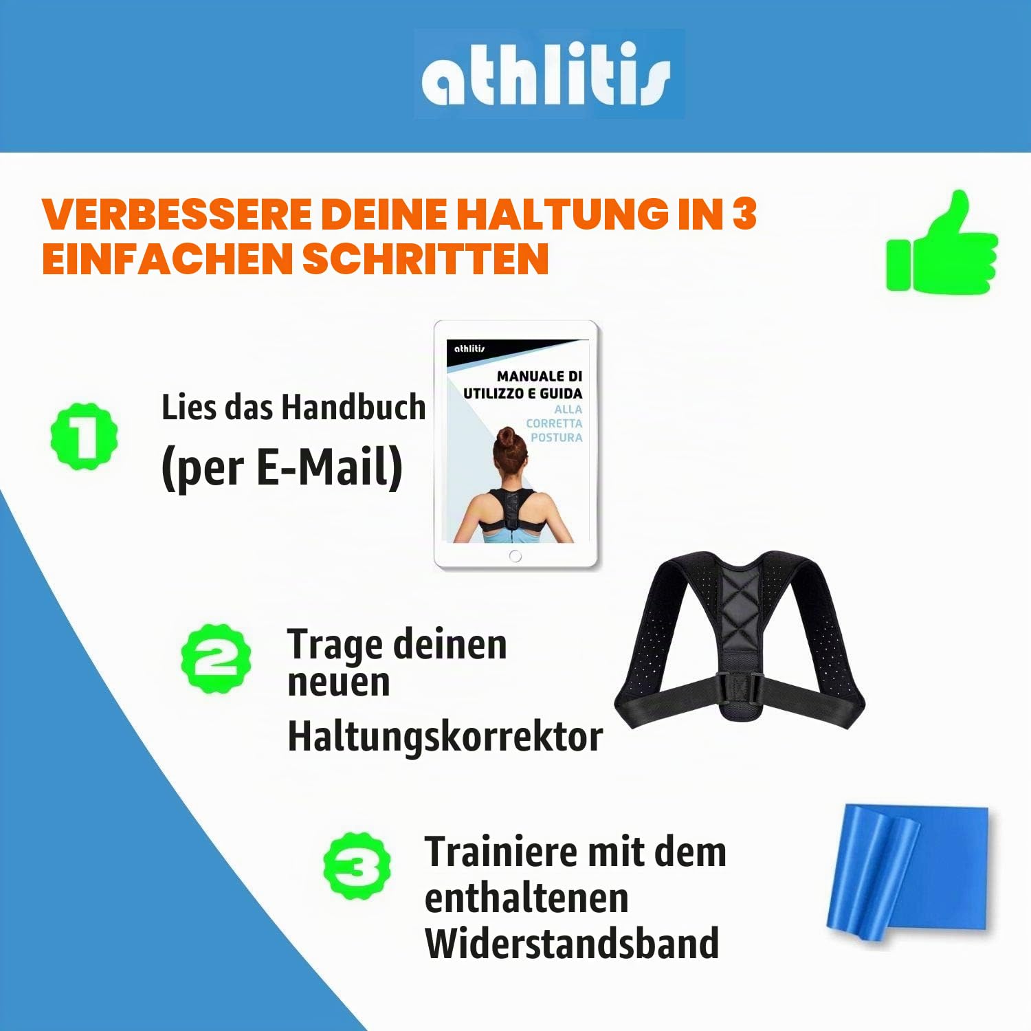 Haltungskorrektor für Damen und Herren, medizinisches CE-Produkt, Schulter- und Rückenstütze, atmungsaktiv, verstellbar, Unterstützung für geraden Rücken und Schultern, + elastisches Band und