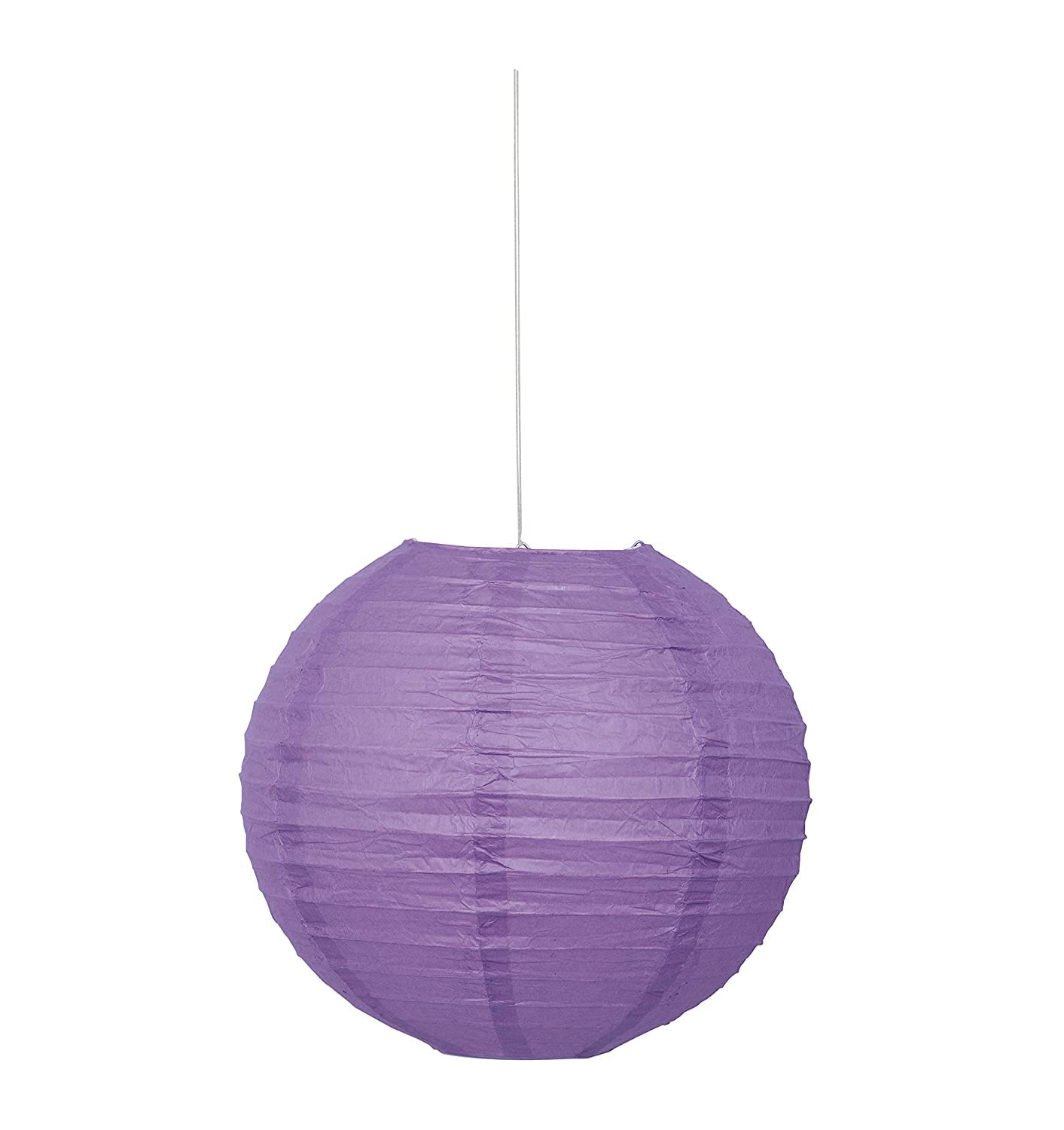 Unique Party 63212 - 25cm Round Purple Paper Lantern