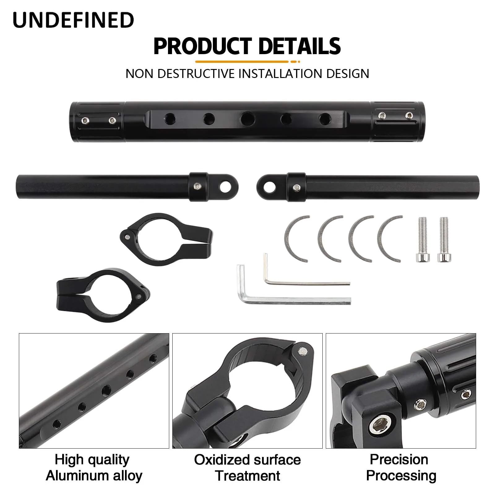 manubri moto Barra di bilanciamento universale 7/8"-1" (22-27mm) | La barra trasversale CNC rinforza la leva di rinforzo per moto estesa del manubrio