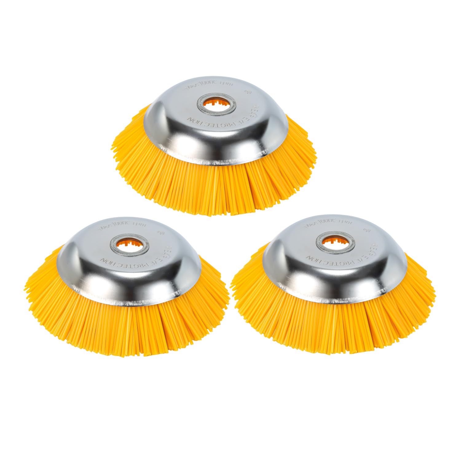 Gimisgu Cepillo profesional para malas hierbas, cepillo redondo de acero, para 200 x 25,4 mm, para desbrozadora, cortacésped, accesorios de jardín (3 unidades)