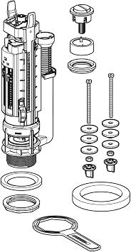 Geberit - Discharge Mechanism Geberit 290 Series, Double Discharge: Bright Chrome (282.302.21.2)