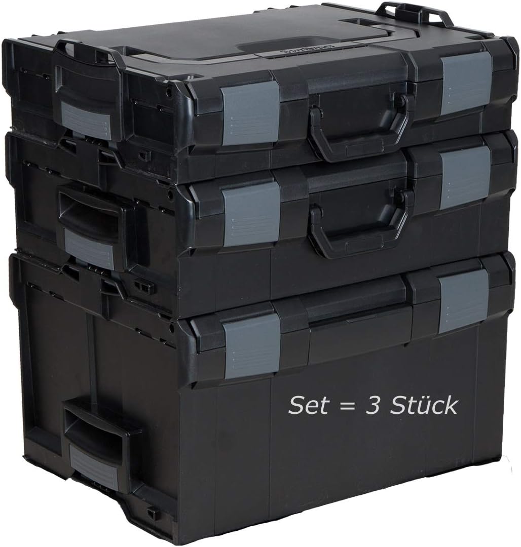 L-BOXX® 3er-Set 102+136+238 Sortimo black leer Werkzeugkoffer ...