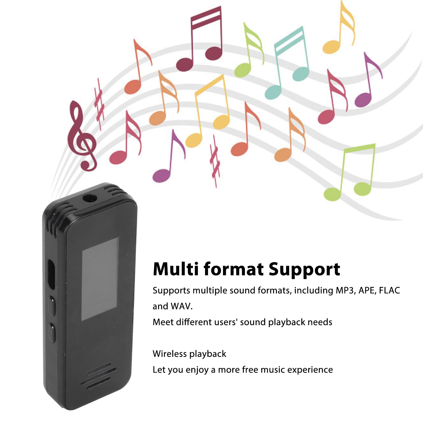Grabadora de Voz Digital de 32 GB, Reproductor MP3 Portátil con Clip Trasero 5.2 y Pantalla HD de 0,96 Pulgadas