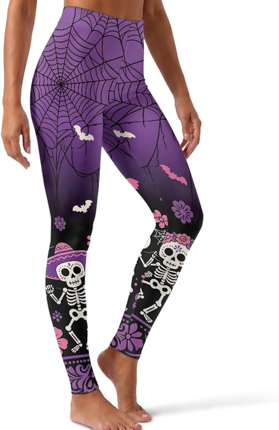 Womens Halloween Leggings Printed Holiday Stretchy Yoga Pants