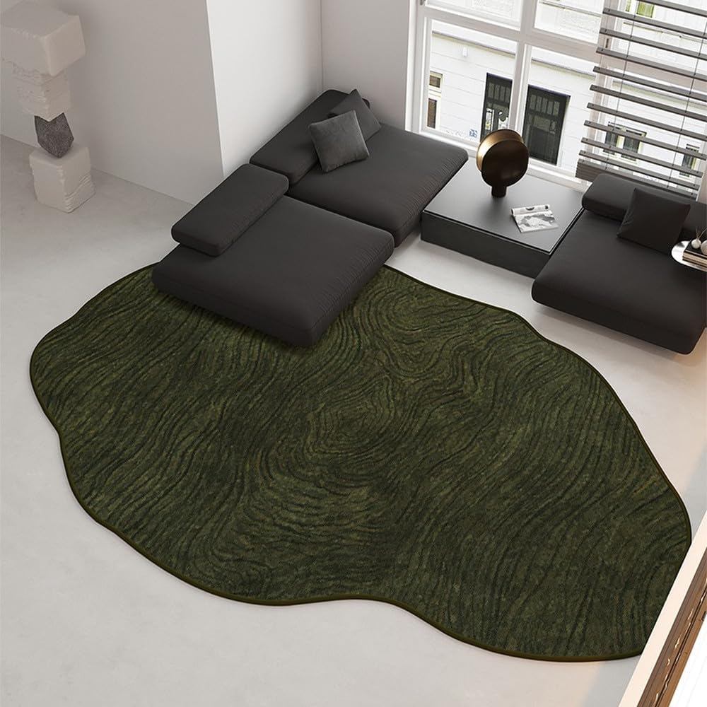 Irregular Living Room Carpet Large Size Soft Velvet Floor Mat Dark Blue Carpets Style Home Decoration Rug Brown,FQ2128,ED,A,180x250cm