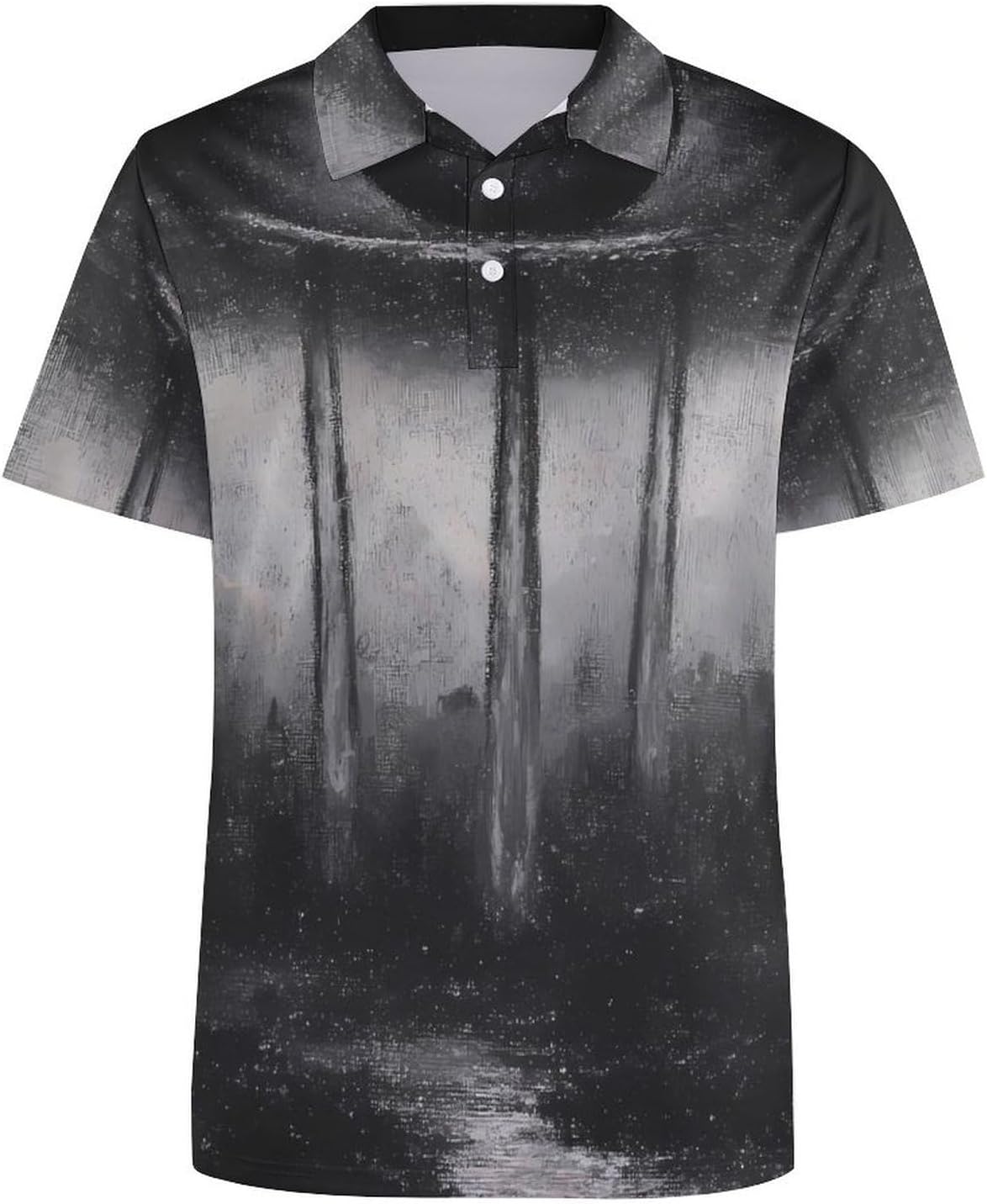 God Tears River Men's Polo Golf Shirts Collared T-Shirt | short sleeve,three button,quick dry,machine washable,summer tee top