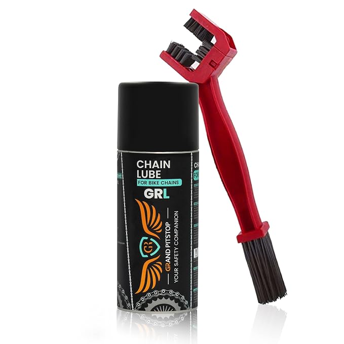 Grand Pitstop GRL Chain Lube (160 ml) with Chain Cleanning Brush Red