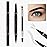 LAVONE Eyebrow Pencil Makeup Kit, with Waterproof 2-IN-1 Microblading Eyebrow Pen, Eyebrow Pomade, Eyeliner and Dual-ended Eyebrow Brush, Brow Pencil Kit for Natural Eyebrows - Chocolate