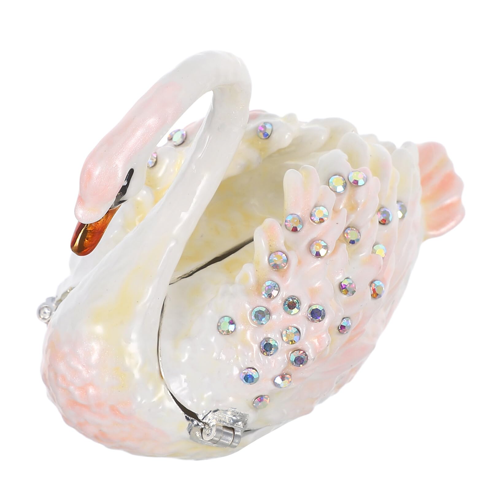 Amazon.com: UPKOCH Swan Shape Jewelry Box Pink Alloy Desktop