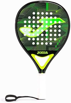 Padel Racket Joma Master High Professional 1k Carbon Fiber Paddle Racquet - pala Padel 360-380 grs, Tier Shape - Paddle Tennis Racquet Open Green, Regular
