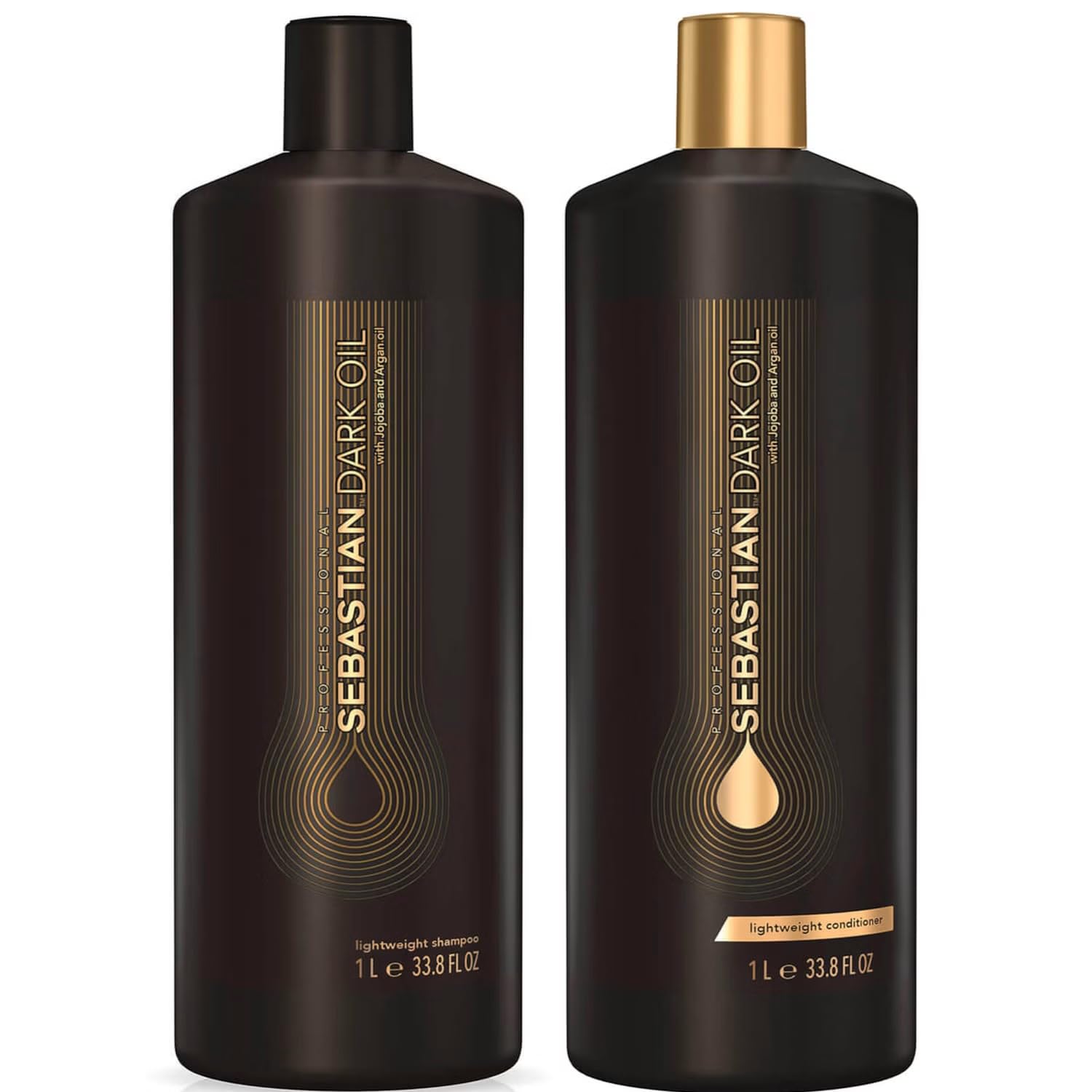 Sebastian Professional Dark Oil Shampoo Leggero 1000ml e Balsamo 1000ml