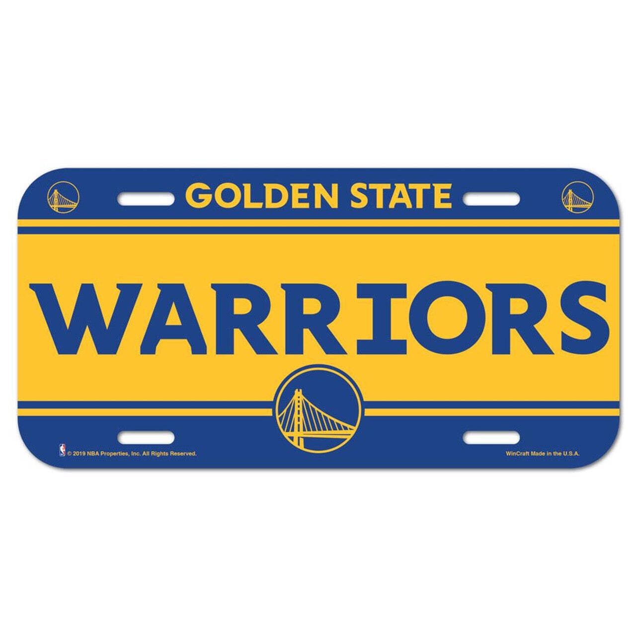Plaque officielle de la NBA « Golden State Warriors » - Dimensions : 15 x 30 cm