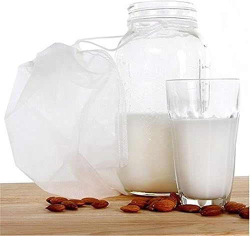 Miniatura 7 de 2 bolsas de leche de nuez de calidad profesional, grande de 10 x 12 pulgadas, de grado comercial, bolsa de leche de almendra reutilizable y colador
