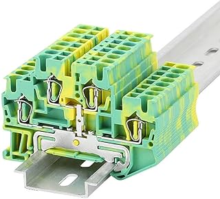 10pcs STTB 2.5-PE Type Din Rail Ground Earth Universal Spring Quick Connector United Modular Terminal Block STTB-2.5PE