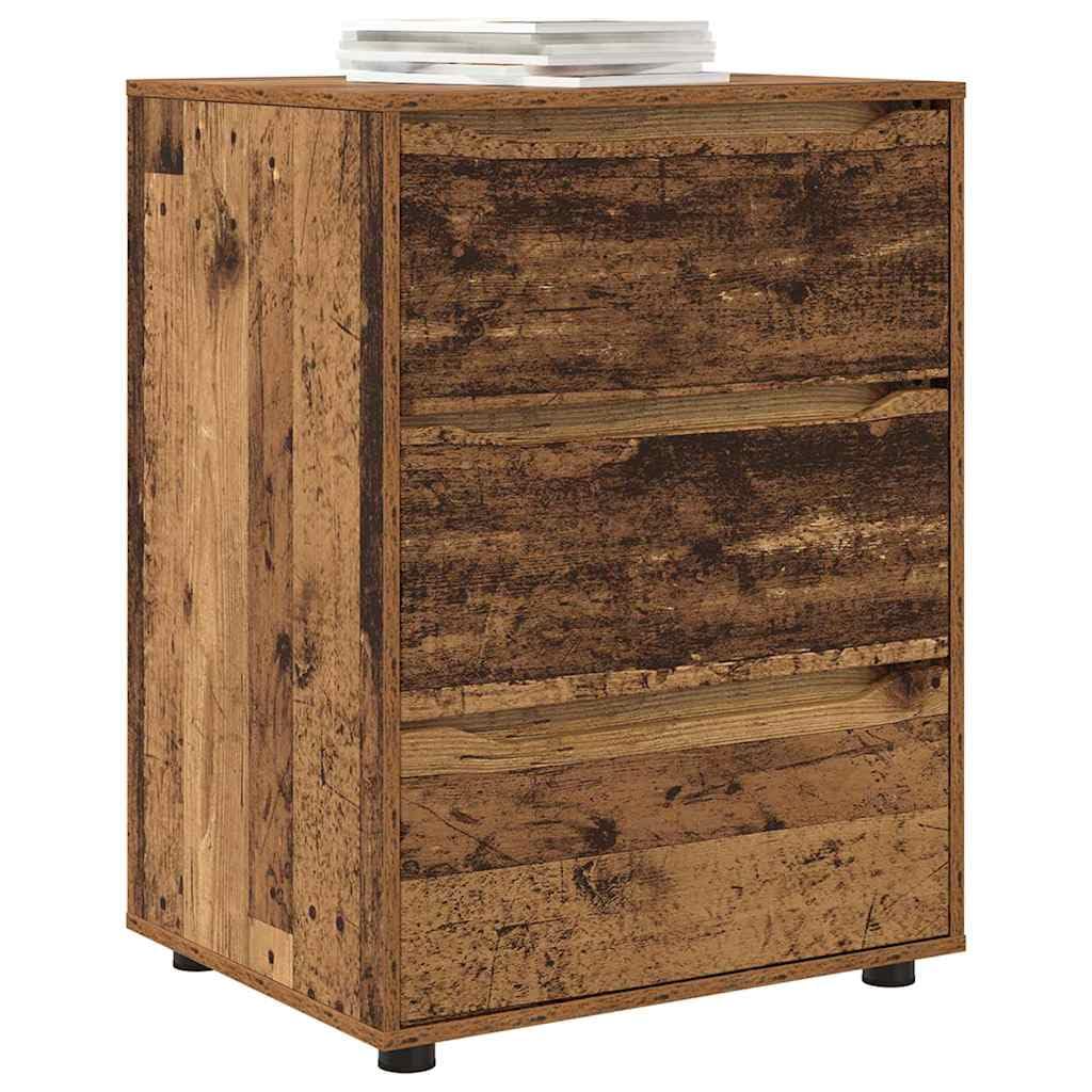 Cassettiera effetto legno anticato, 60 x 48 x 81 cm