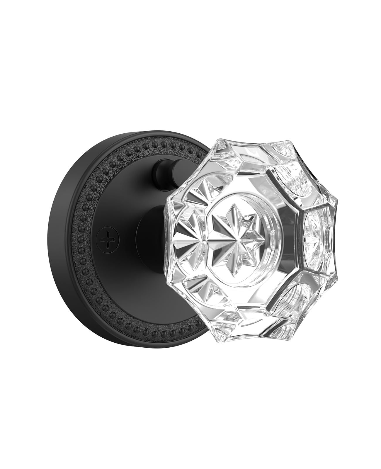 Champagne Bronze Crystal Door Knobs - Privacy Lock -22