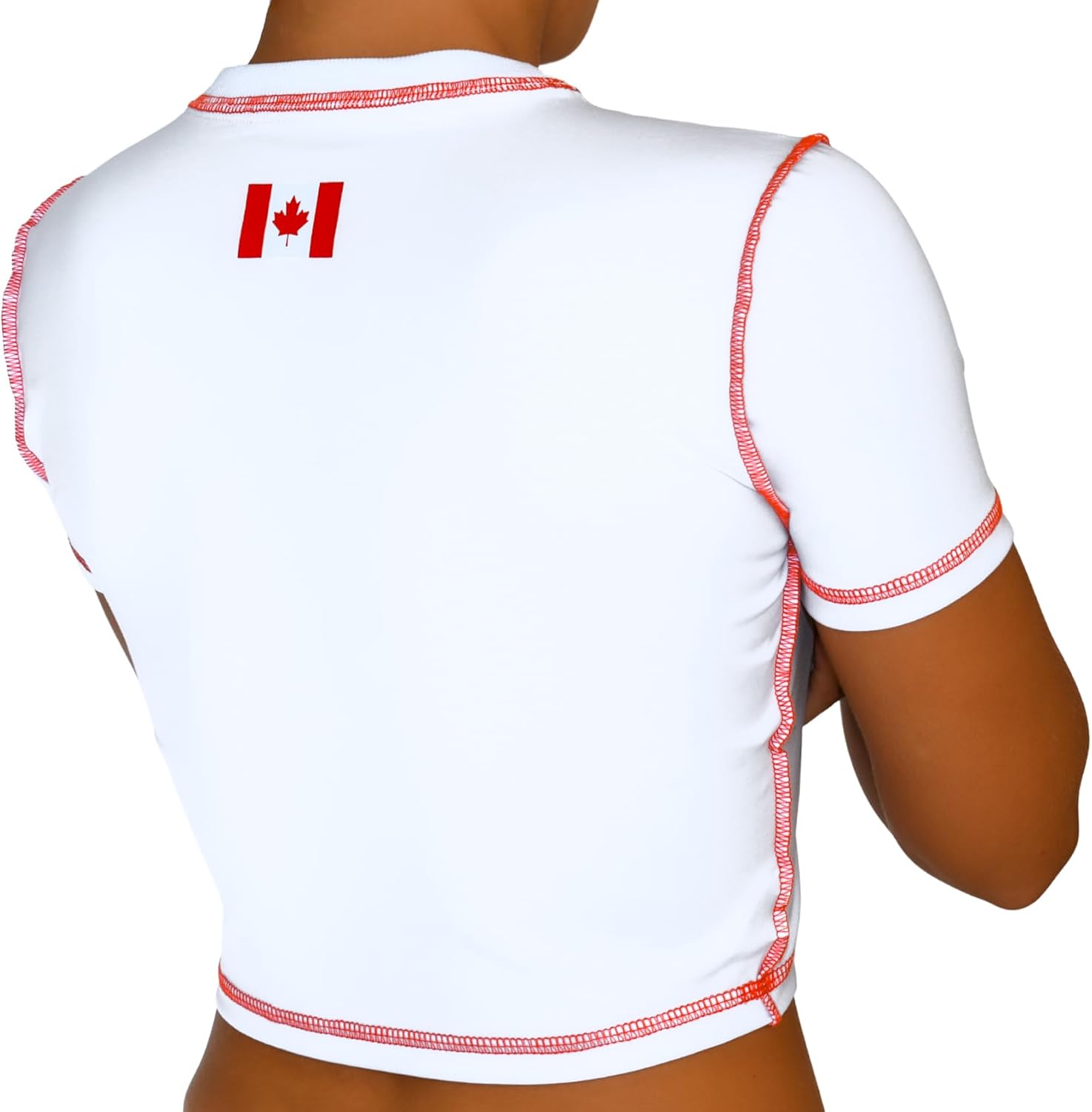 Canada Flag T-Shirt – Canadian Pride Crop Top – Canada Flag National Jersey – Canadian Proud Souvenir – World Cup Jersey – Travel Gift - One Size Fit (XS-M)