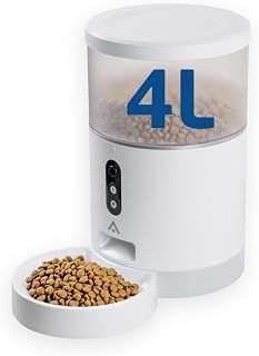 Automatischer Futterspender - 4 Liter - 3MP Kamera, WiFi und App - Futterprogrammierung, bidirektionale Audioübertragung, Nachtsicht, USB-C oder Batterien. Für Katzen und Hunde Mod. PF-BL4