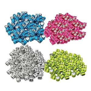 H HILABEE Set van 400 herbruikbare picknickringen van aluminium, 8 mm, 2021