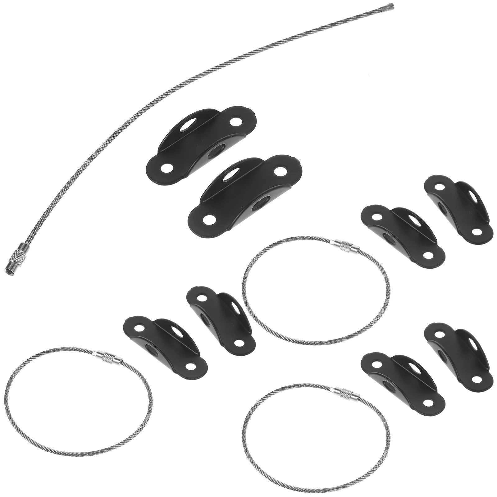 Anclaje de pared para muebles, 30 piezas, kit de correas de seguridad, anclajes de pared, cerraduras de gabinete, estanterías, accesorios de armario (negro)