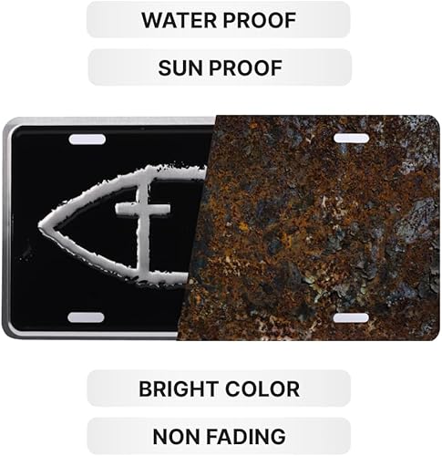 Miniatura 6 de Placa de matrícula de lujo  Placa universal inspiradora para automóvil, placa de automóvil a prueba de óxido, resistente a la intemperie, duradera,