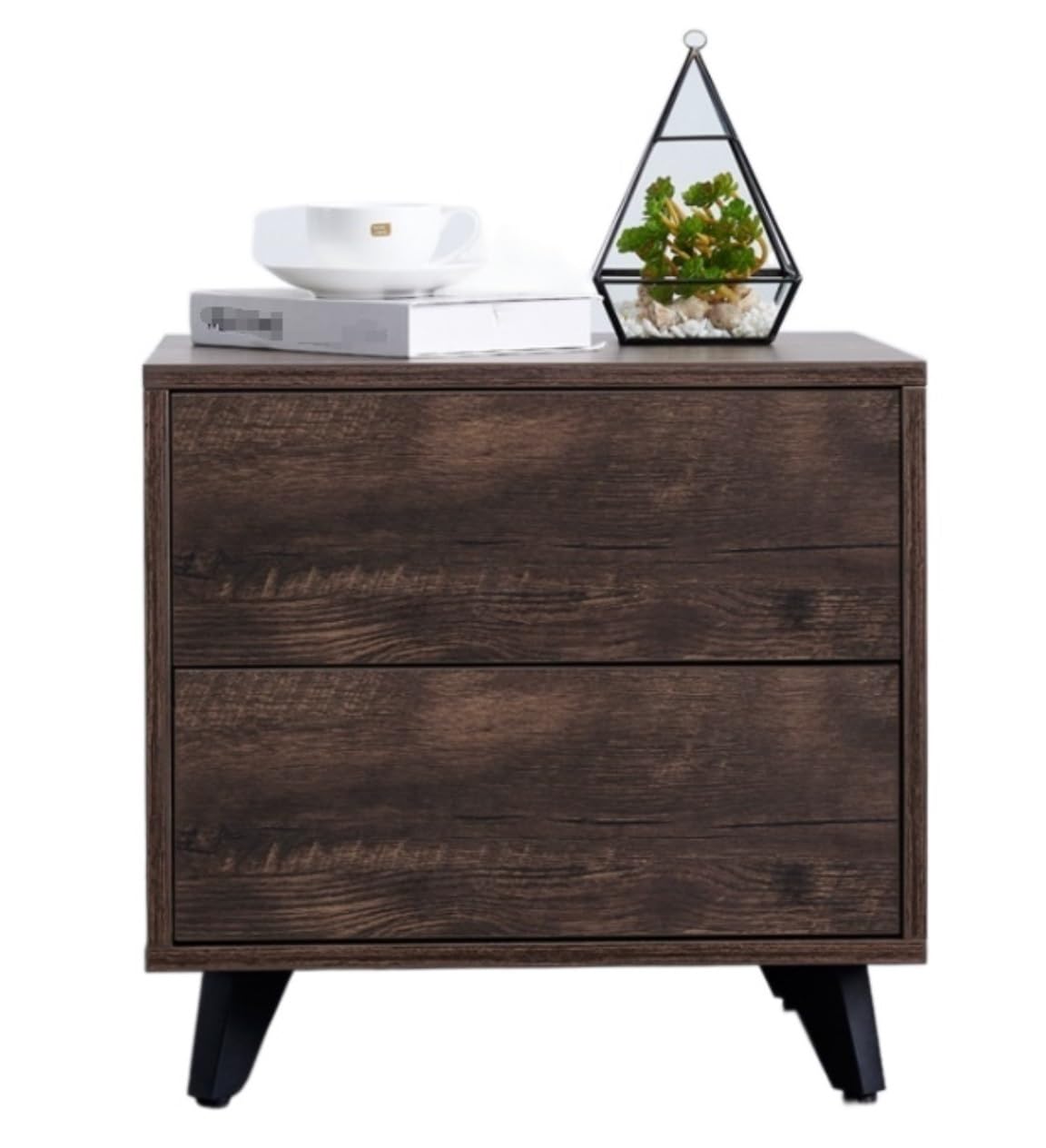 Armoire de chevet en bois marron au design intemporel et robuste