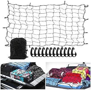 6' x 5' Heavy Duty Bungee Cargo Net Stretches to 12' x 10