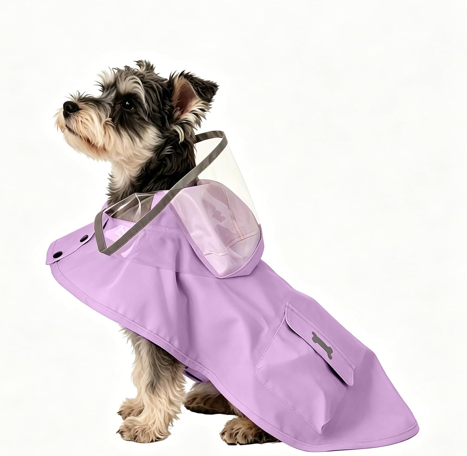 Dog Raincoat Waterproof, Adjustable Reflective Hooded Dog Rain Poncho with Leash Hole for Small Medium Large Dogs (Blue, Small)