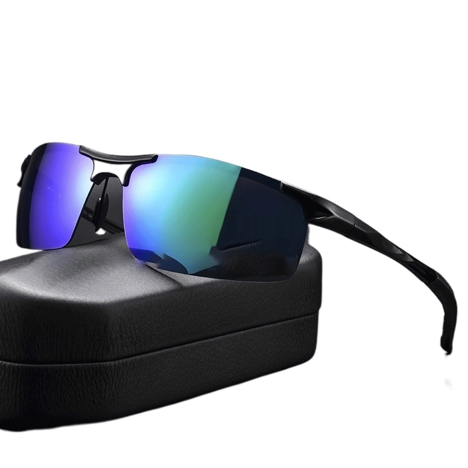 DieffematicMJ Okulary przeciwsłoneczne Aluminiowe okulary przeciwsłoneczne Magnezu Okulary HD. Spolaryzowany kolorowy okulary kierowcy (Color : D)