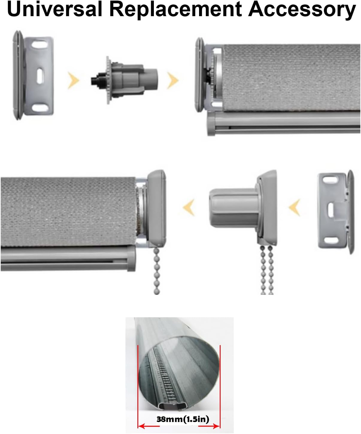 38mm Roller Shade Repair Kit for Corded Blinds