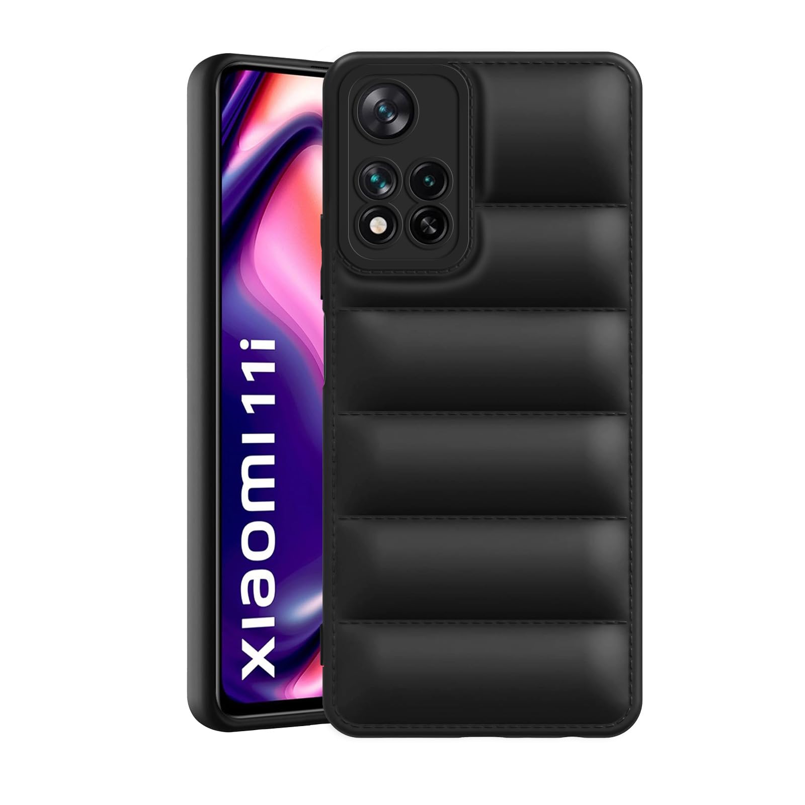 Plus Puffer Case Camera Protection Soft Back Cover for Xiaomi 11i, Xiaomi 11i Hyper Charge 5G - Black (B0CTFLRP7B) Amazon Price History, Amazon Price Tracker