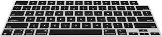 kwmobile Silikon Tastaturschutz für Apple MacBook Air 13.6 M3 2024 A3113 - QWERTY US Keyboard Cover Abdeckung - Schwarz