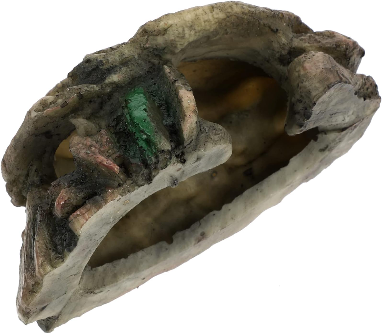 Toyvian Turtle Climbing Platform for Reptiles Resin Turtle Cave Habitat with Hideout for Tortoise and Snake Durable Aquatic Decor for Terrarium Environment