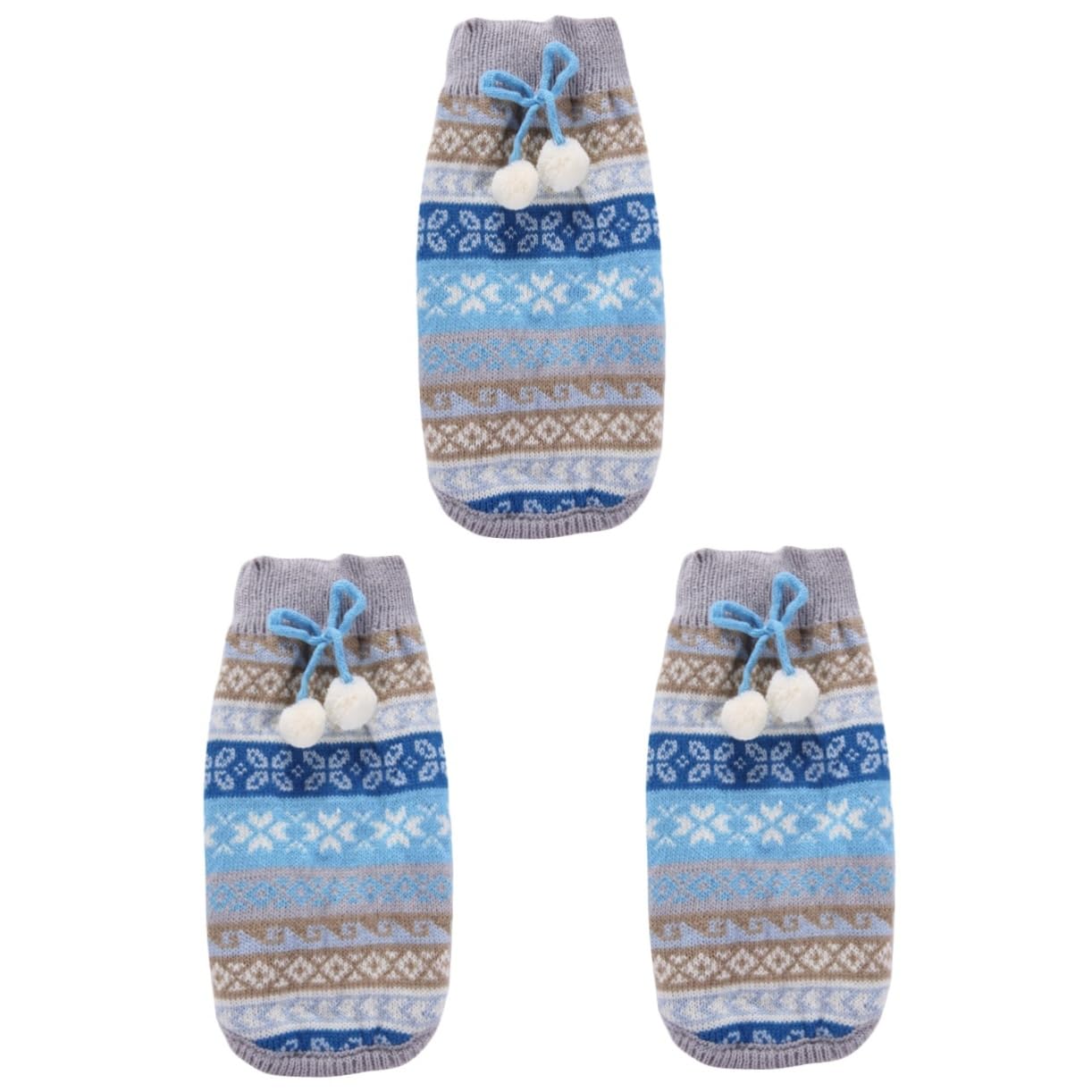 BESPORTBLE 3 Pezzi di Maglione Caldo Forniture per Animali Domestici Vestiti per Cani da Compagnia Maglione di Natale Indumento Invernale Felpe con per Cani Senza Maniche