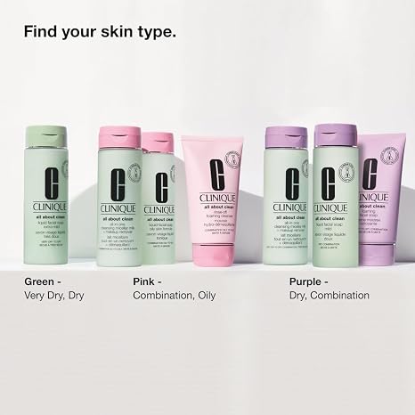 Clinique 3-Step All About Clean All-in-One Cleansing Micellar Milk + Makeup Remover With Glycerin + Vitamin E, 6.7 Fl Oz