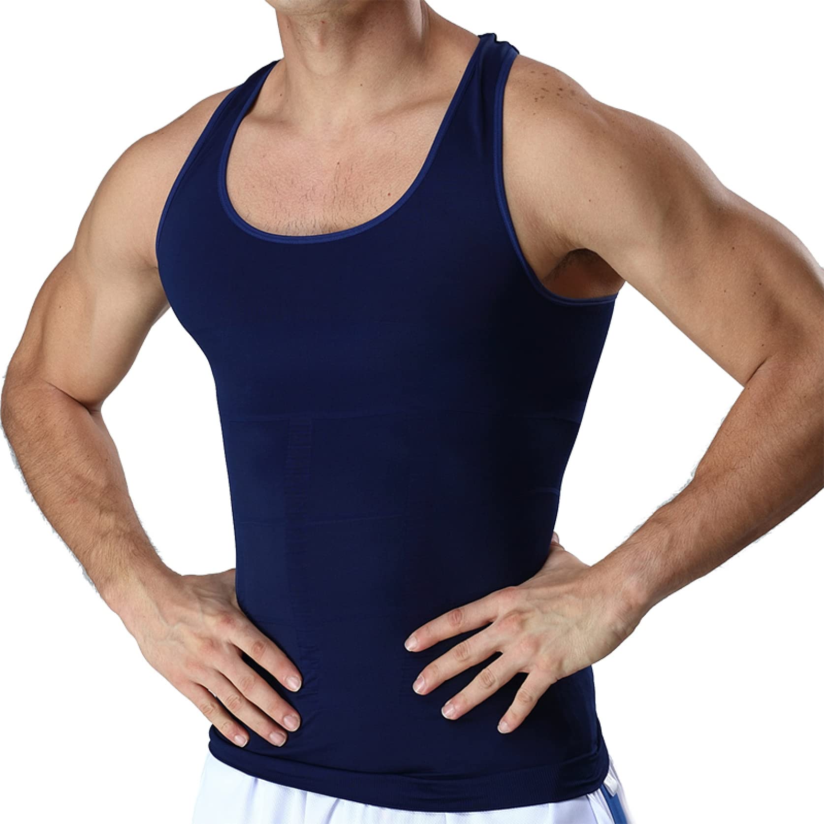 TTDGYYXW Camisetas sin Mangas de compresión Delgadas para Hombre - Chaleco Corporal con Control de Barriga Capa Base elástica - Fajas para Ejercicios de Verano