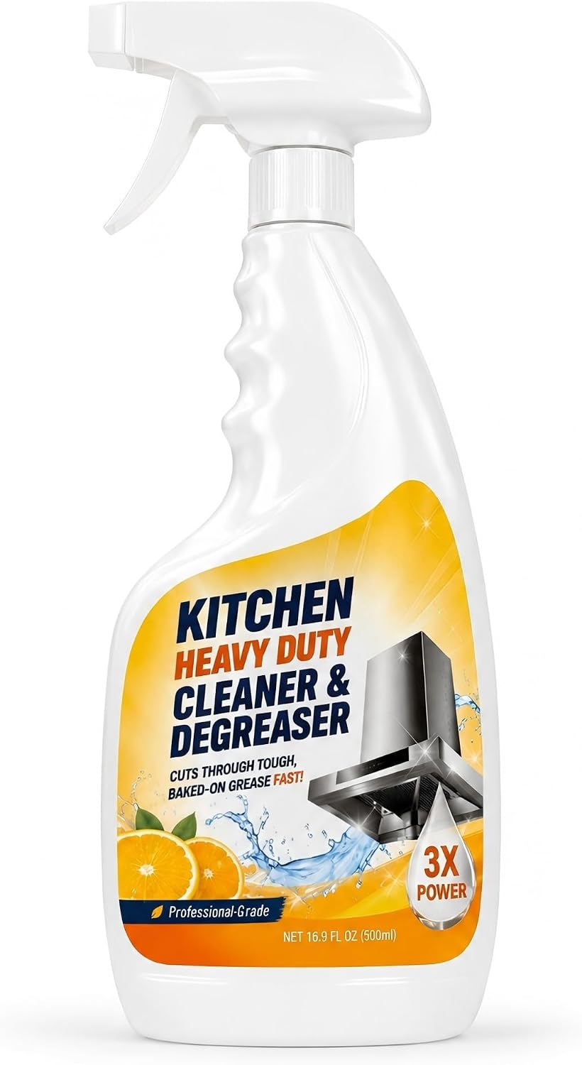 Kitchen Degreaser Spray, Heavy Duty Foaming Grease Remover, 16.9 fl oz