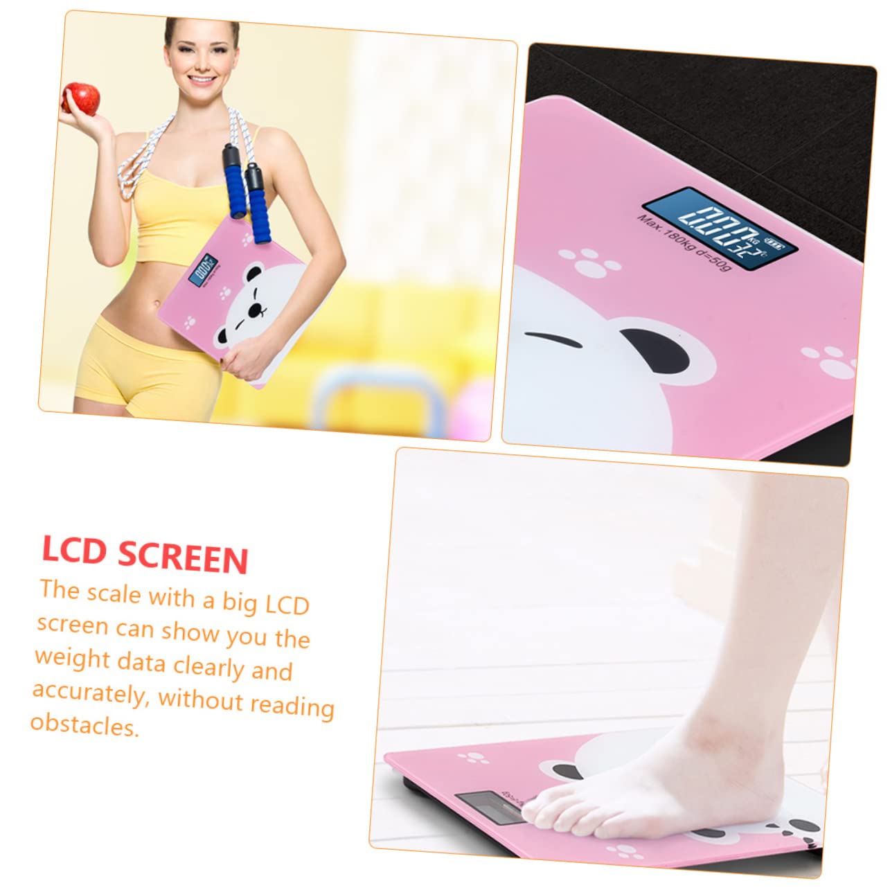 VICASKY Digital Cartoon Weight Scale for Boy Girl Toddlers and Pets High Precision Measurement with Easy Read Display Capacity for Home Use