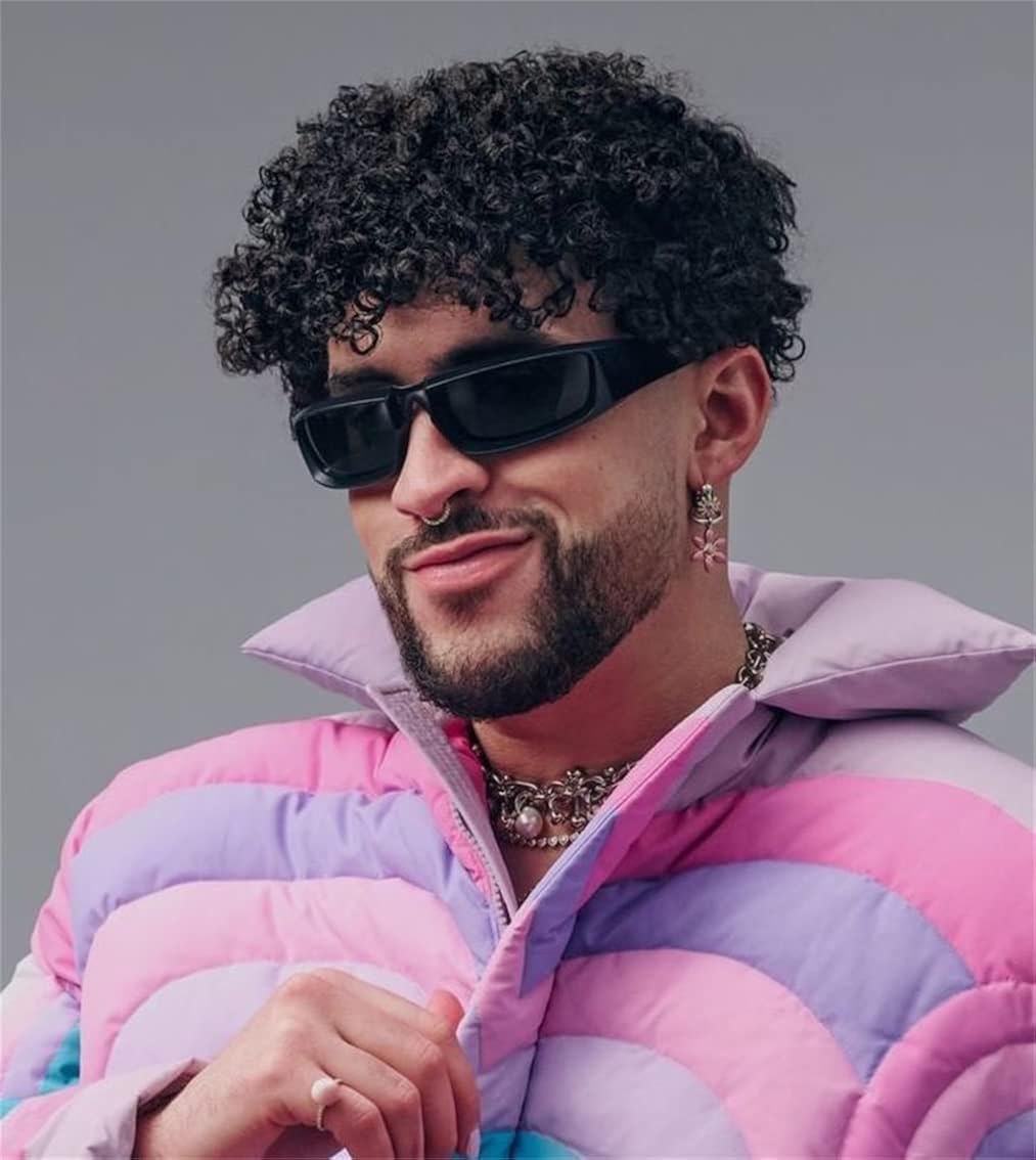 Miniatura 3 de ADE WU Gafas de sol envolventes para mujeres y hombres, gafas de sol futuristas, lentes de sol rectangulares de moda Y2K de moda