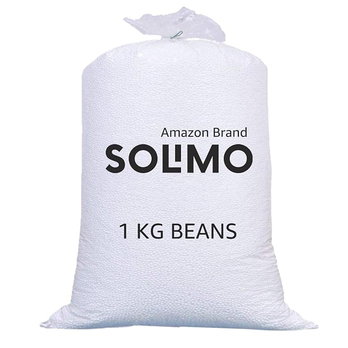 Amazon Brand – Solimo Beans Refill Pack Fillers for Bean Bag 1kg – White at Rs. 369